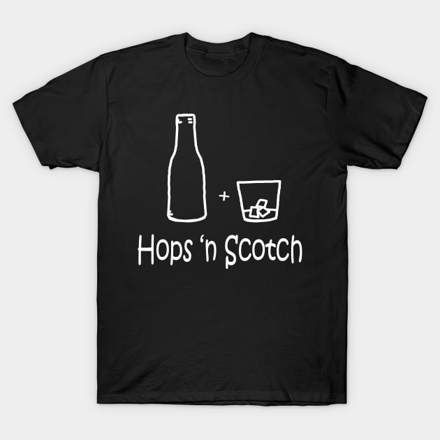 Hops 'n Scotch White T-Shirt by PelicanAndWolf